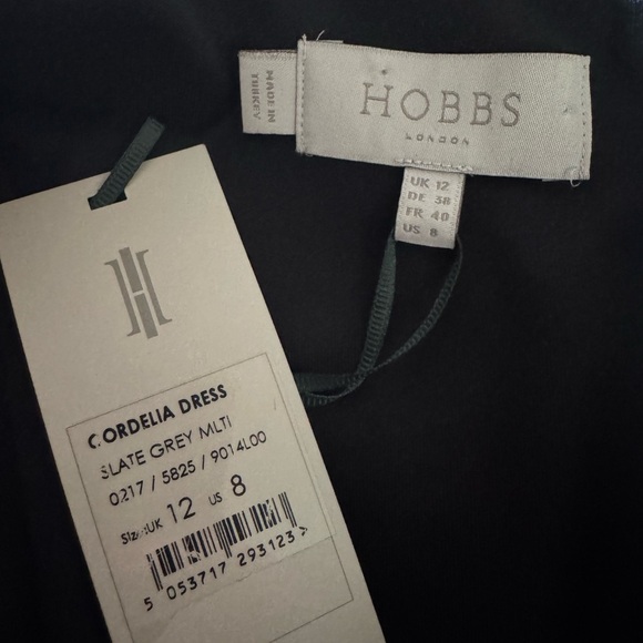 Hobbs London Cordelia Dress Size 8 Black Gray Colorblock Sheath Office NWT - Picture 9 of 12